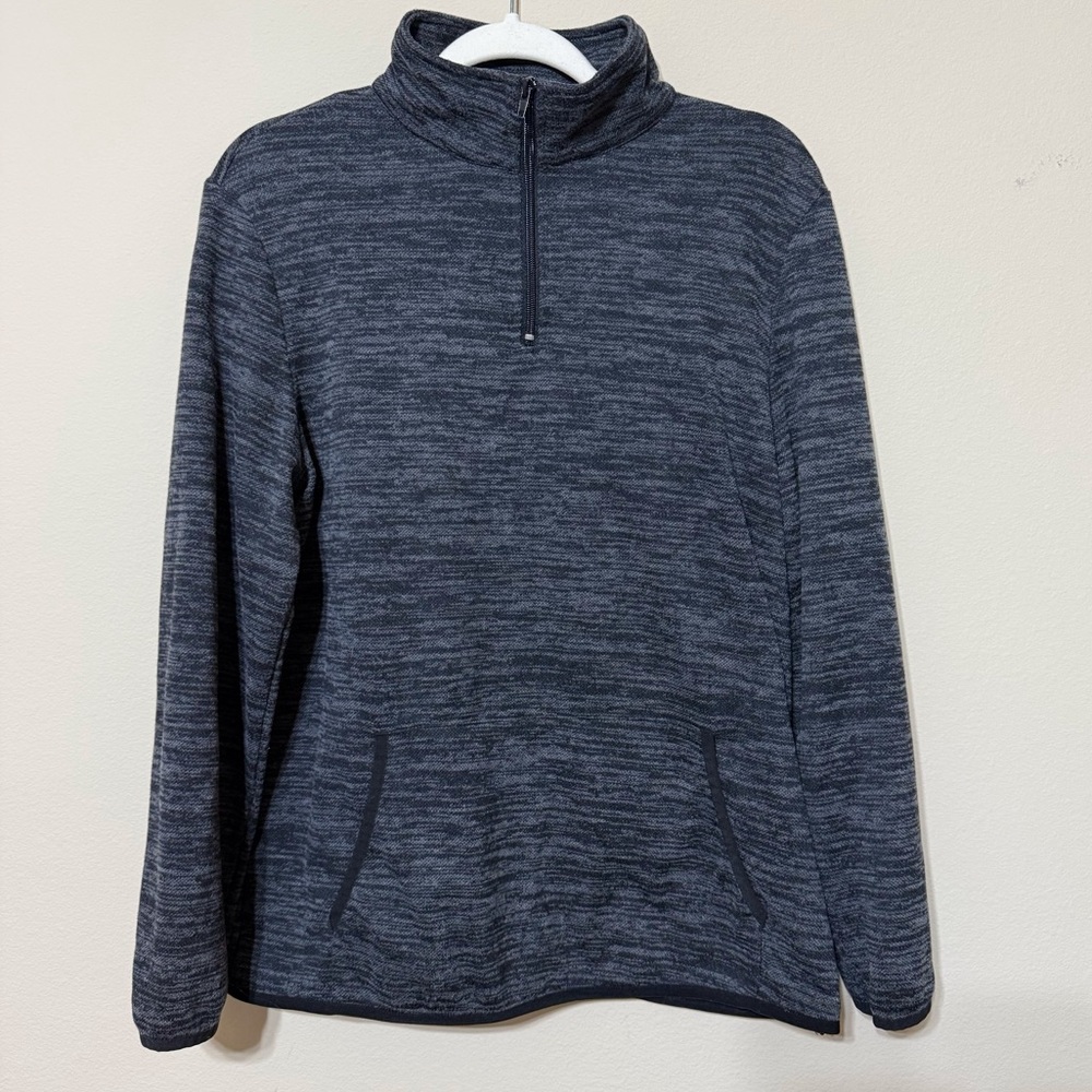 Black and Gray Marled 1/4 Zip - Picture 1 of 4